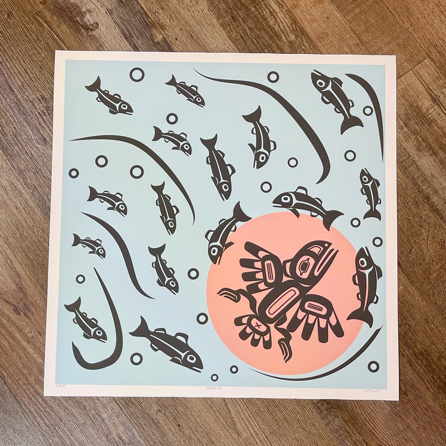 Raven & Cod 16”x16”