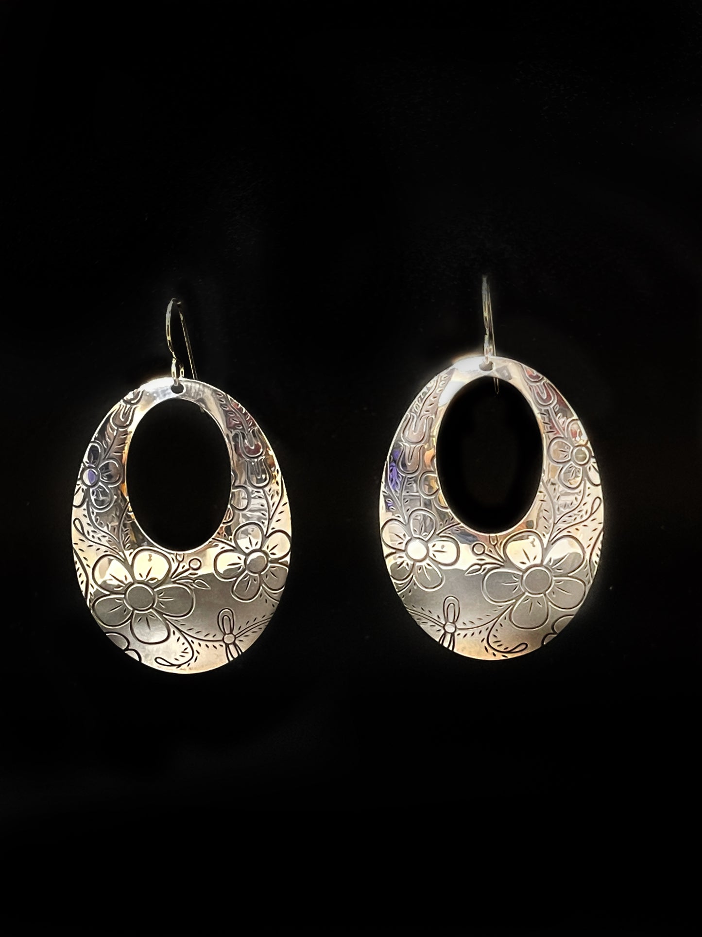 Floral Oval Earrings