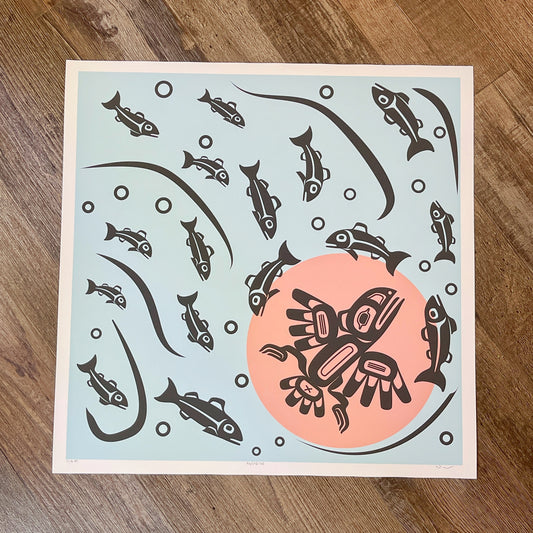 Raven & Cod 16”x16”