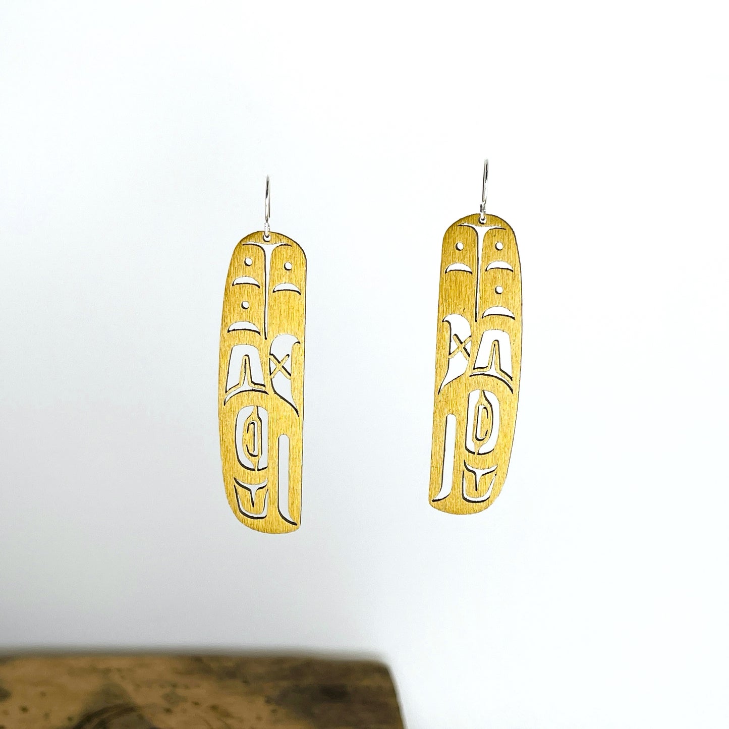 Diving Raven - Aluminum Earrings